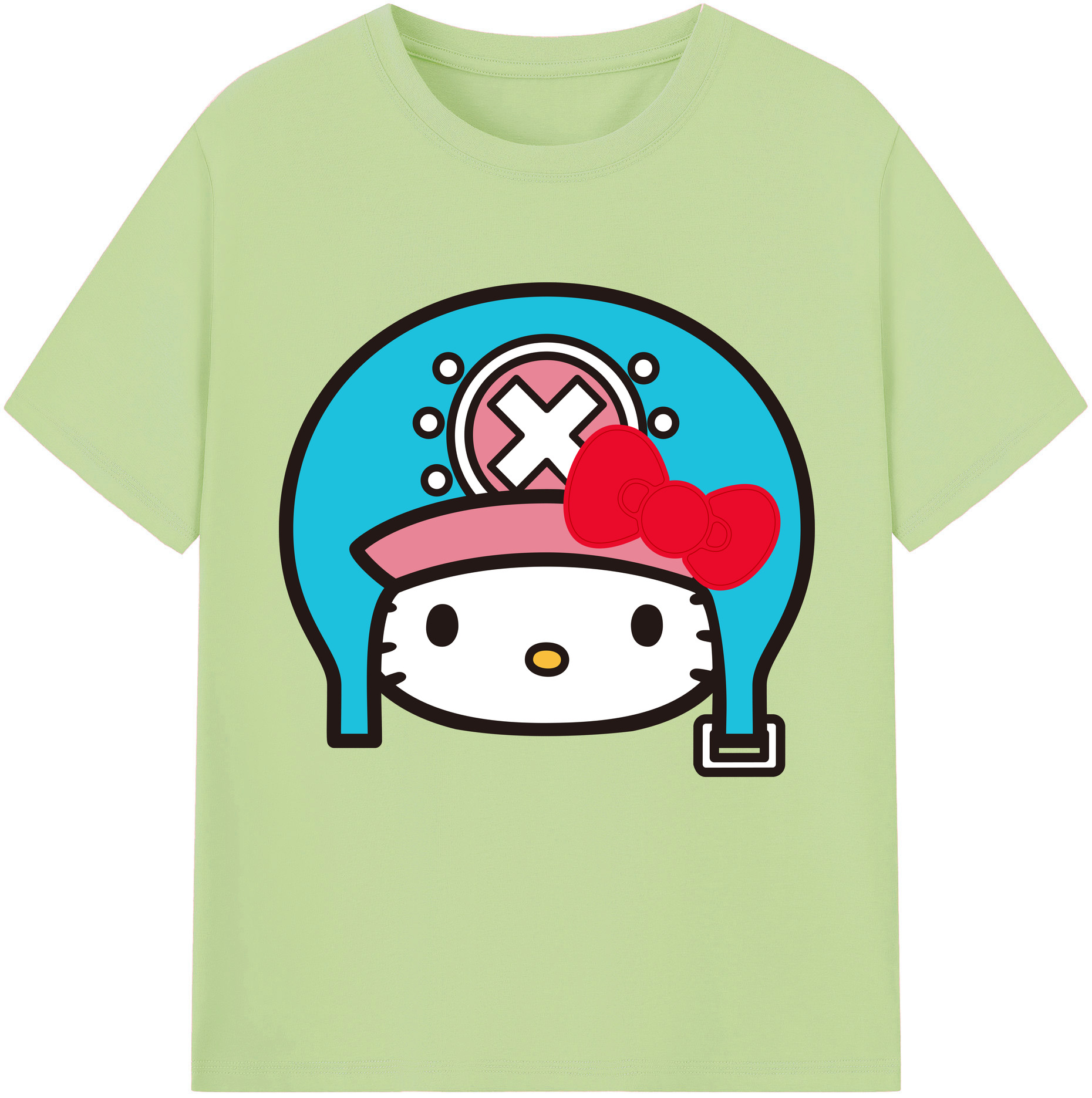（画像用） Hello Kitty ハローキティ 綿100％半袖Tシャツ（フロントプリント）